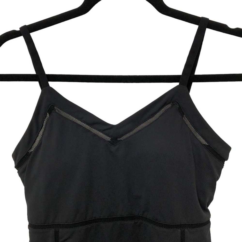 Fabletics Solid Black V-Neck Adjustable Straps Me… - image 4